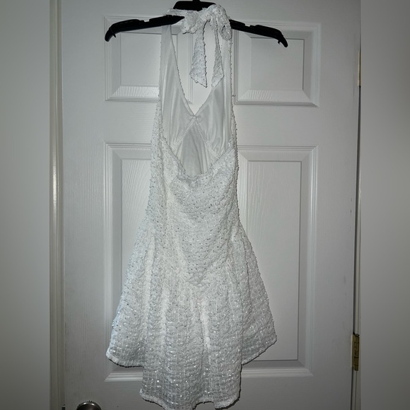 Shein Swiss Dot Tie Backless Ruffle Hem Halter Dress size XS (2) - Picture 2 of 2